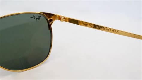 Ray Ban Signet Gold Frame Sunglasses Vintage By Misty