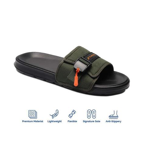 Jual Footstep Footwear Sandal Pria Slide Santos Green Army Original