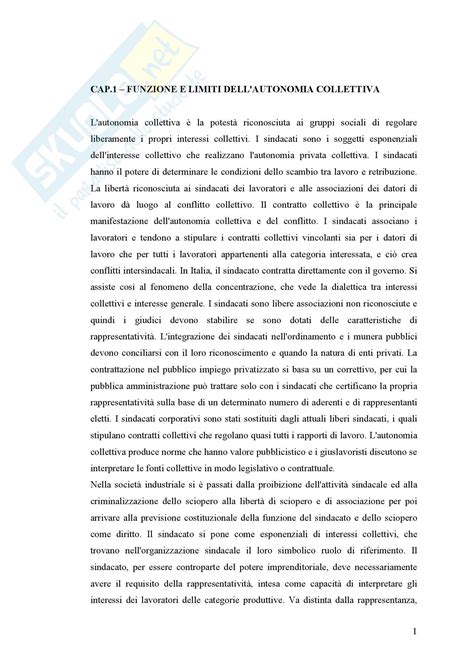 Riassunto Esame Diritto Di Lavoro Prof Prosperetti Libro Consigliato