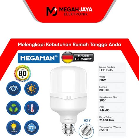 Jual Lampu Led Bohlam Megaman T Bulb Ytt100z1 30w 30 W 30 Watt