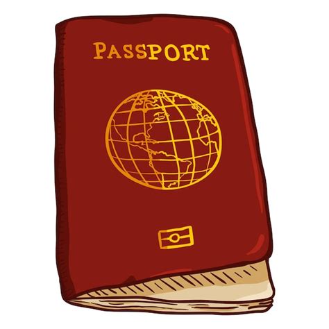 Premium Vector Vector Cartoon Red International Passport