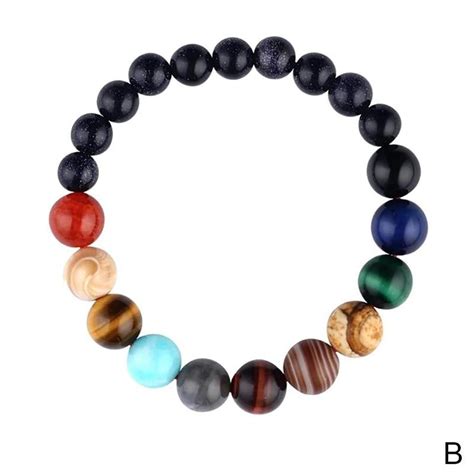 Eight Planets Bead Bracelet Male Universe Natural Stone Yoga Chakra