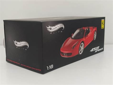 Box Ferrari Italia Spider Hot Wheels Elite GAMES MODELS SHOP