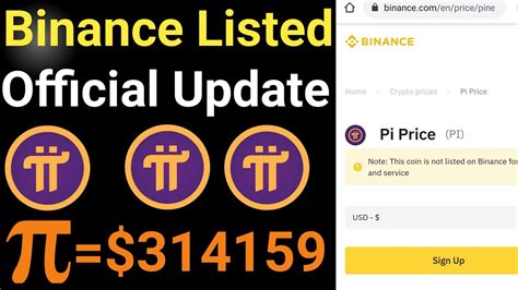 Binance Listed Update Pi Network New Update Pi Price Update