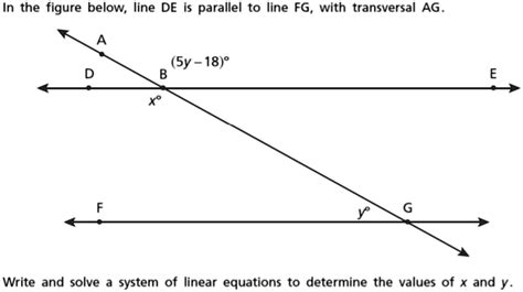 Solved Just Solve X Or Y Pls In The Figure Below Line De Is Parallel To Line Fg With