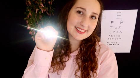 Asmr 💙 Relaxing Eye Exam 👁️ Light And Gloves Triggers Youtube