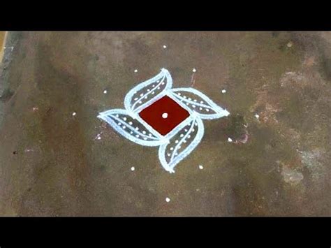 Navaratri Special Rose Kolam 7 Dots Muggulu Ayudha Pooja Kolam Rose