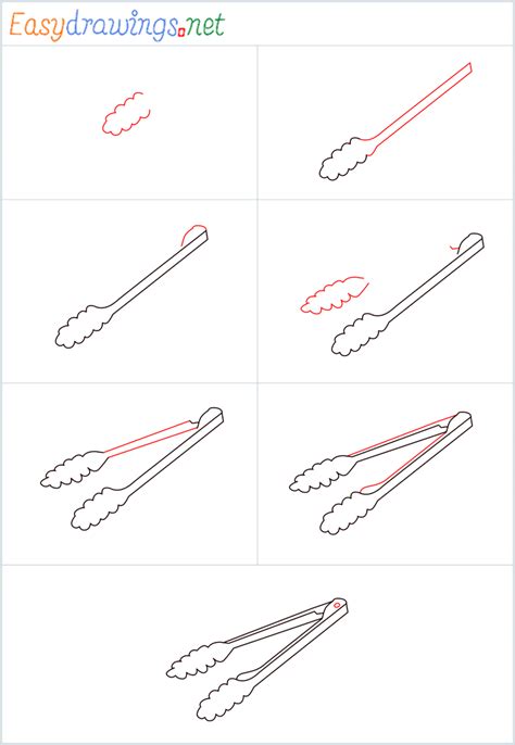 How To Draw A Tongs Step by Step - [7 Easy Phase]