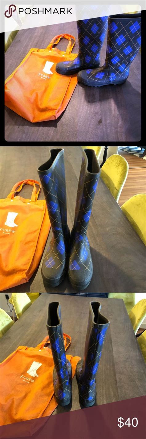 J Crew Argyle Wellies Wellies Argyle Rubber Rain Boots