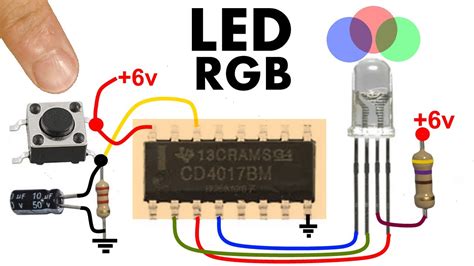 Como Controlar Un Diodo Led De Colores Rgb Youtube