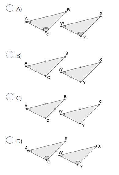 Free Help Asap Which Of The Following Pairs Of Triangles Can Be