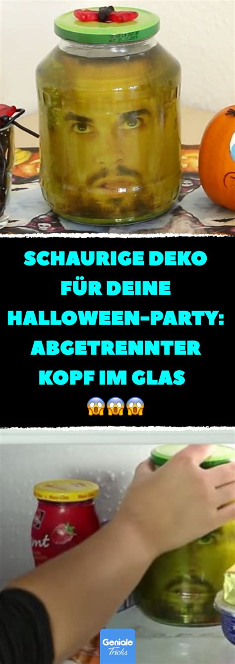 Schaurige Deko F R Deine Halloween Party Abgetrennter Kopf Im Glas