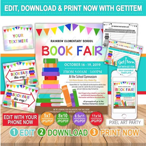 Book Fair Flyer, Scholastic Book Fair, Book Fair Bundle, School Poster ...