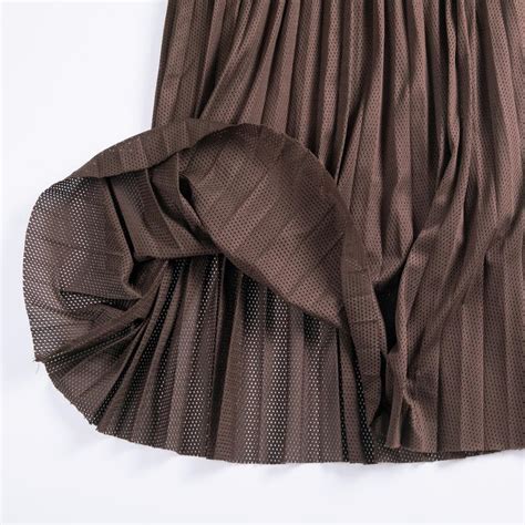 Cheap Qooth New Summer Coffee Color Pleated Skirt Women High Waist Mid