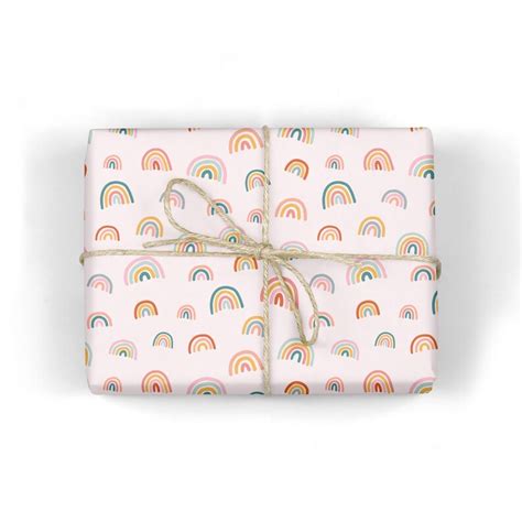 Rainbow Wrapping Paper Rainbow T Wrap Rainbows T Etsy Uk