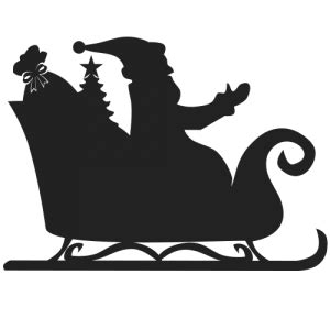 Santa Sleigh Silhouette at GetDrawings | Free download