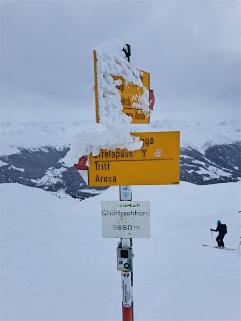 Chörbsch Horn 2650m Aktuelle Verhältnisse vom 09 01 2024 auf der