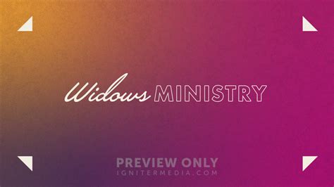 Mega Ministry Set Widows Ministry Title Graphics Igniter Media