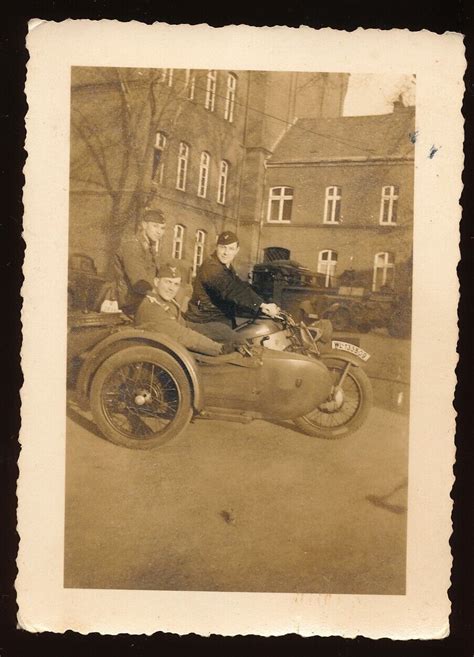 Foto Luftwaffe Soldaten Mit Motorrad Gespann 2 WK Postimages