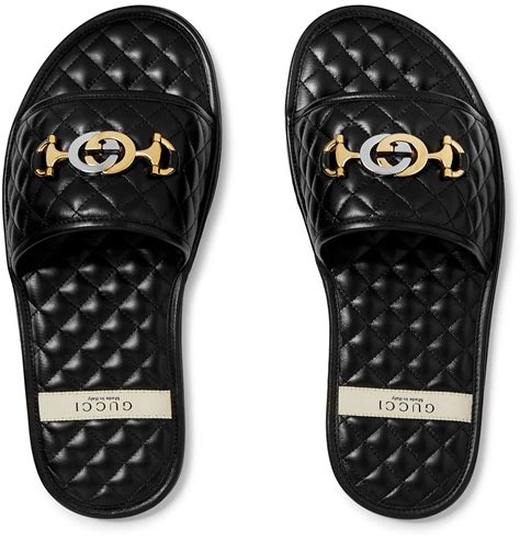 Gucci Quilted Leather Slides Flawless Crowns