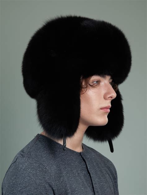 Black Fox Full Fur Ushanka Hat | Handmade by NordFur