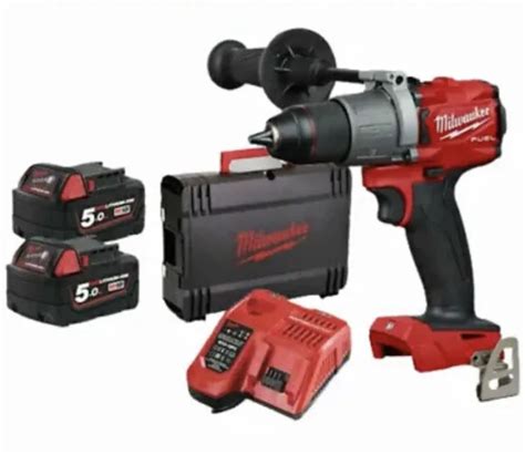 MILWAUKEE M18 FPD2 502X 18V Fuel Percussion Drill With 2x 5 0Ah