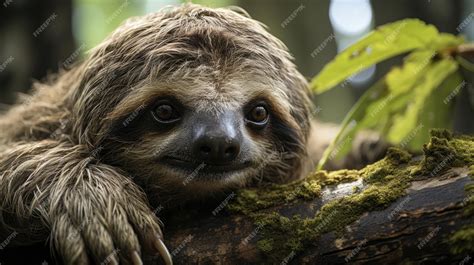 Premium AI Image | Sloth in the Rainforest