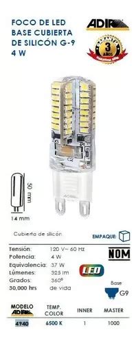 Foco Tipo Capsula Led 4w Base G9 Cubierta Silicon Luz Calida