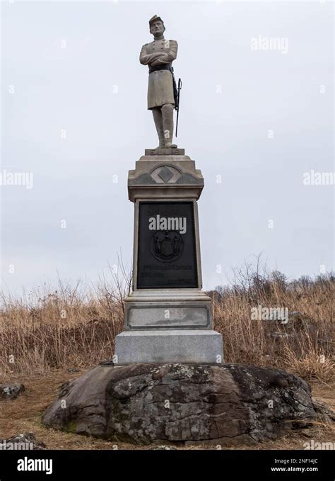 The 124th New York Volunteer Infantry Regiment Monument In The Gettysburg National Military Park