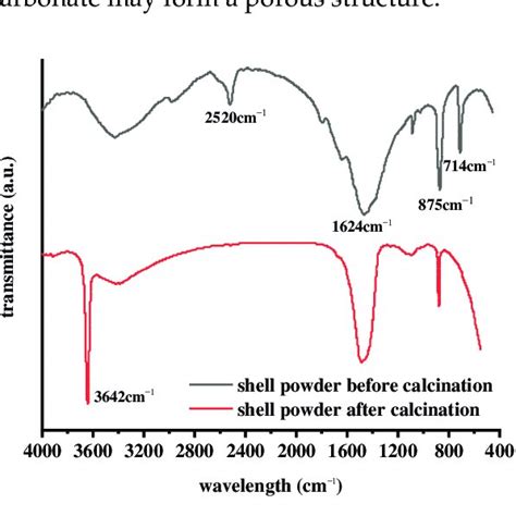 Fourier Transform Infrared Ftir Spectra Of The Shell Powder Before