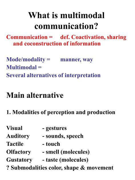 PPT - Multimodal Communication PowerPoint Presentation, free download ...