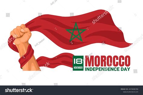 Happy Morocco Independence Day Celebrated Every Stock Vector (Royalty ...