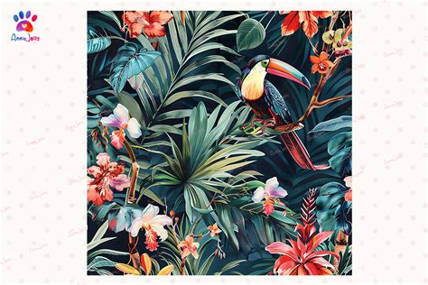 Tropical Forest Wallpaper 6 Graphic by AnnieJolly · Creative Fabrica