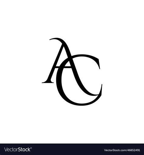 Ac initials logo design initial letter logo Vector Image