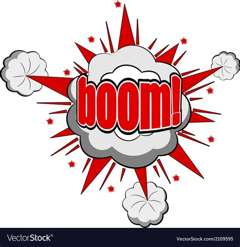 Cartoon boom Royalty Free Vector Image - VectorStock