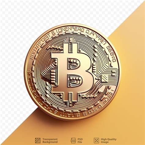 Premium PSD Bitcoin Coin On Transparent Background