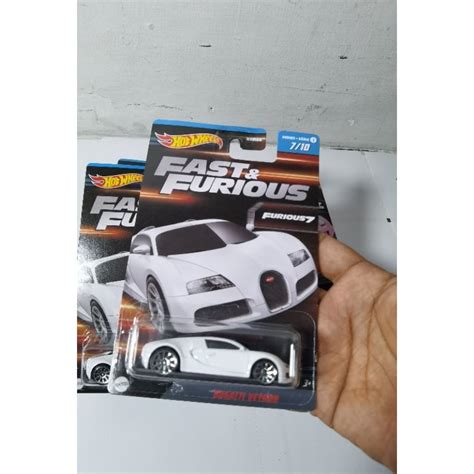 PUTIH Hot Wheels Fast Furious Bugatti Veyron White Hotwheels Wave 3