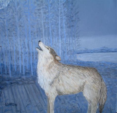 Lone wolf - 12x12 acrylic | Art, Acrylic painting, Painting