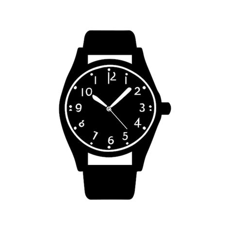 Armbanduhr Vektor Silhouette Illustration Premium Vektor