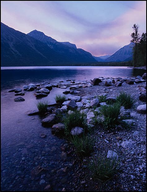 Picture: Lake McDonald at sunset with forest fire smoke, Glacier ...