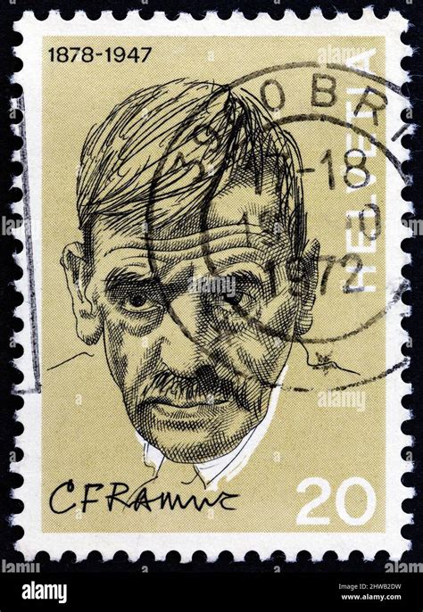 Switzerland Circa A Stamp Printed In Switzerland Shows Novelist