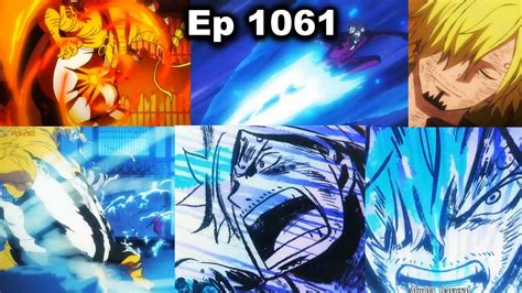 One Piece Anime Ep 1061 Sanji Vs Queen Sanji Wins With Blue Fire