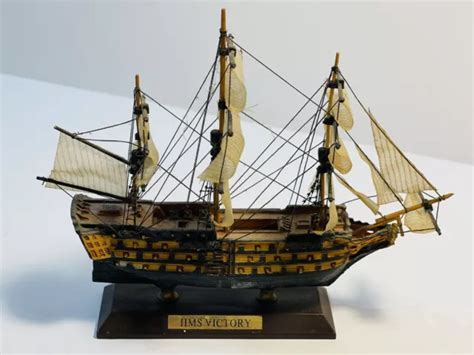 Vintage Hms Victory Model Ship Picclick Uk