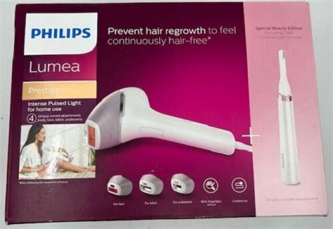 Philips Lumea Prestige Ipl Hair Removal Device 4 Attachments Bri949 6040869a Ebay