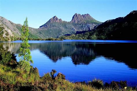 A Lake With Mountains In The Background