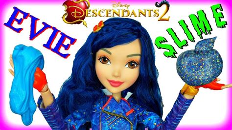 Descendants 2 Evie Glitter And Fluffy Slime Diy Youtube