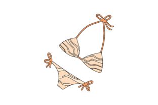 Summer Bikini Fill Line Icon Graphic By Kindaweird Studio Creative