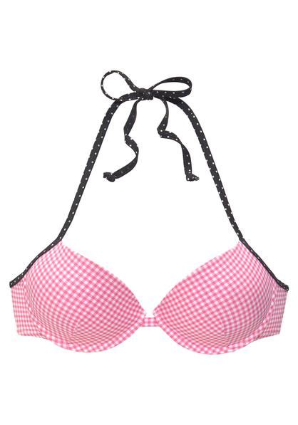 Buffalo Push Up Bikini Top Florida Rosa Schwarz Cup AA 32