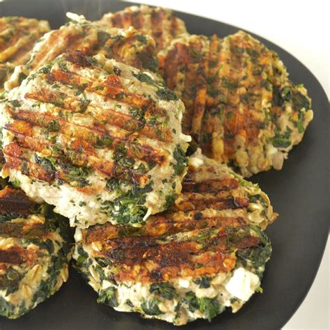 Spinach Feta Turkey Burgers The Lemon Press Recipe Healthy