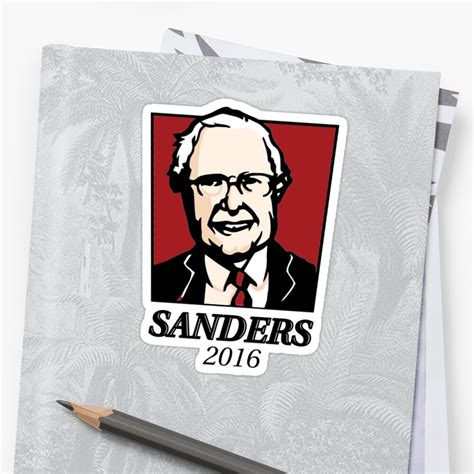 Colonel Bernie Sanders Sticker By Nelsonanderson Redbubble